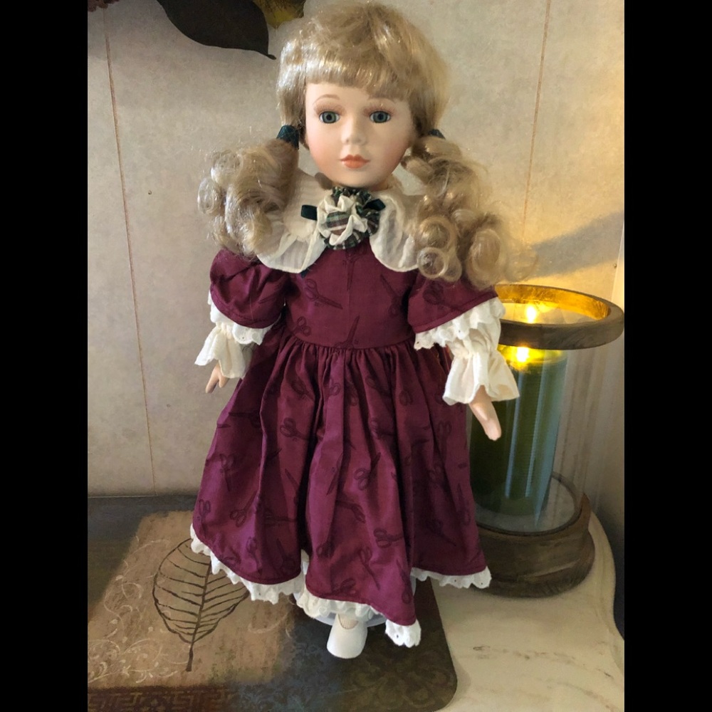 Cracker Barrel Porcelain Doll 18” H